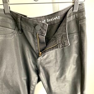 Articles of Society Coated Black Skinny Jeans